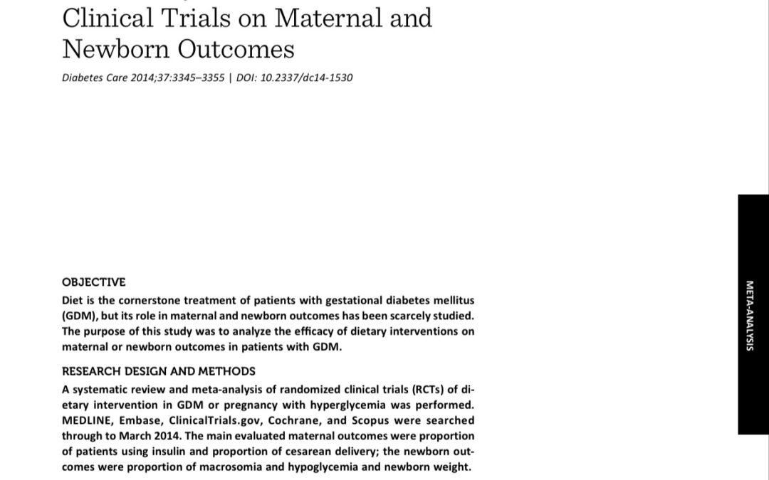 Viana (2014) Dietary Intervention in Patients With Gestational Diabetes Mellitus