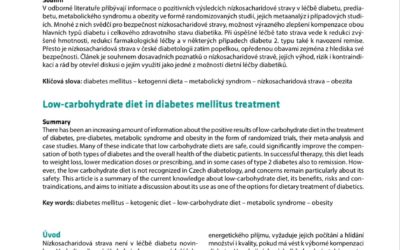 Krejčí (2018) Nízkosacharidová strava v léčbě diabetes mellitus