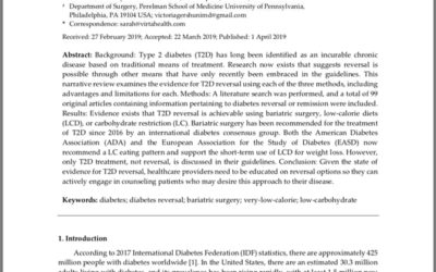 Hallberg (2019) Remise diabetu 2. typu: přehled důkazů