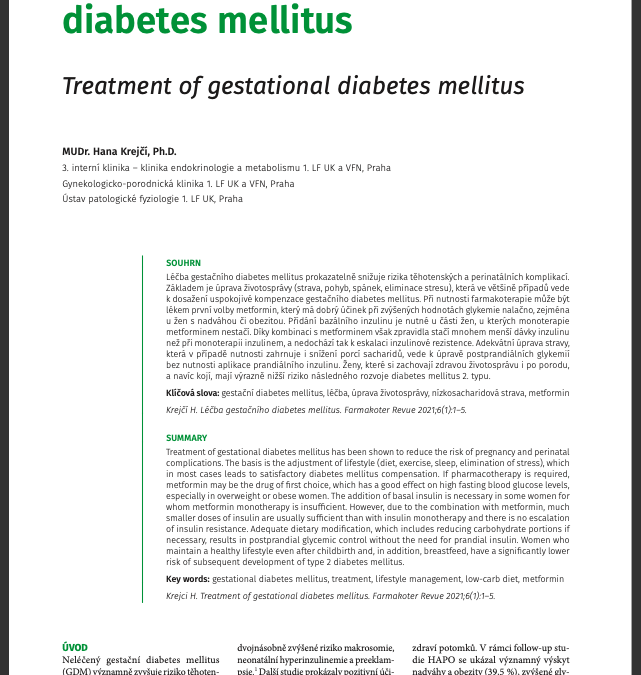 Chráněno: Krejčí (2021) Léčba gestačního diabetes mellitus